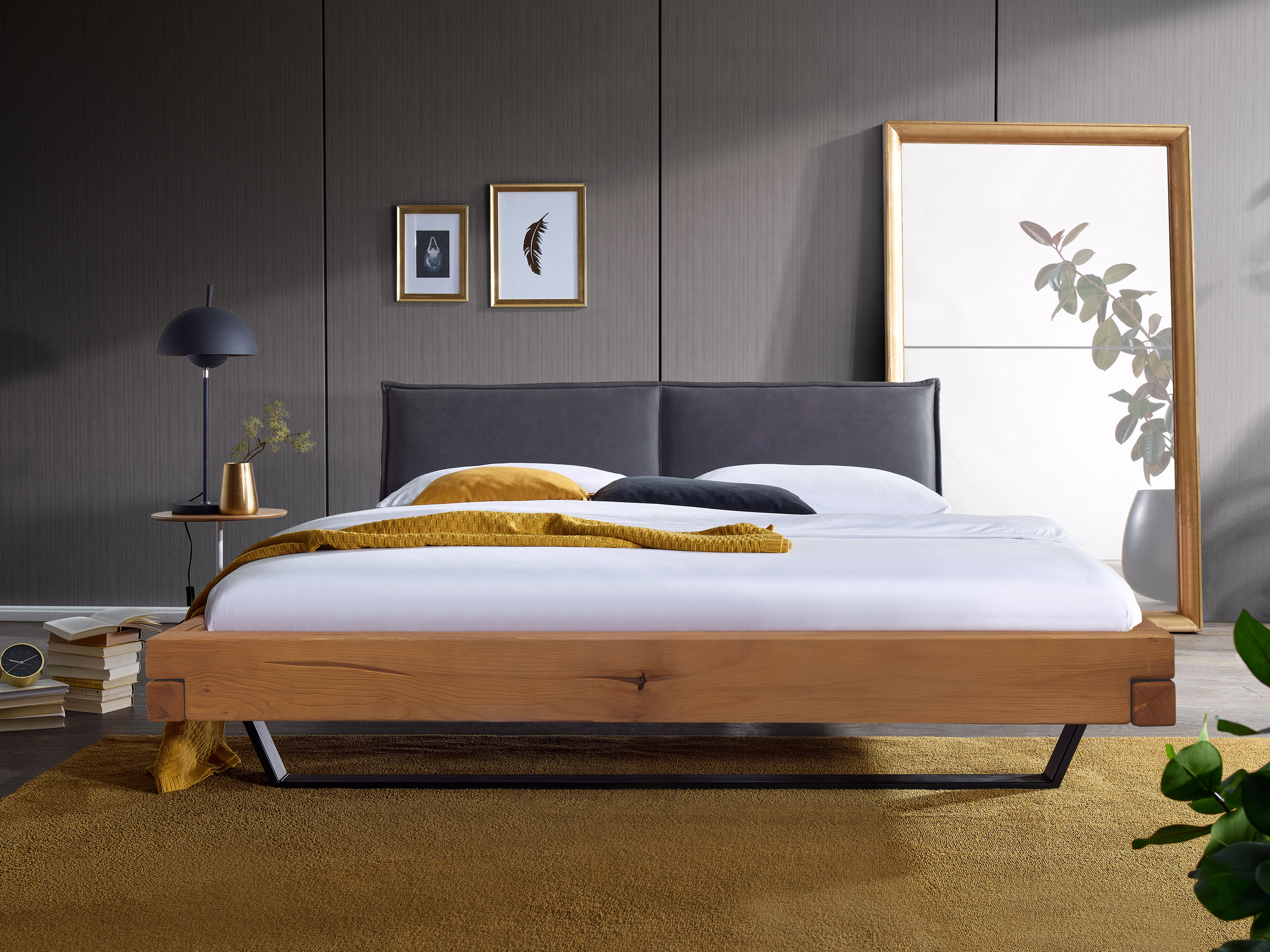 Massivholzbett BE-0577 – Material & Detail